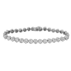 14KT White Gold Diamond Bracelet-#1615