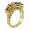 Image 2 : 18KT Yellow Gold Diamond Rope Ring-#630
