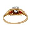 Image 3 : 14KT Yellow Gold Antique Ruby and Diamond Engagement Ring-#152