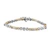 Image 1 : 14KT Yellow and White Gold Diamond Bracelet-#881