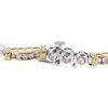 Image 2 : 14KT Yellow and White Gold Diamond Bracelet-#881