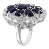 Image 2 : 14KT White Gold Sapphire and Diamond Ring-#1529