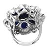 Image 4 : 14KT White Gold Sapphire and Diamond Ring-#1529