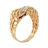 Image 2 : 14KT Yellow Gold Diamond Nugget Ring-#470