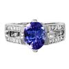 Image 3 : 14KT White Gold Tanzanite and Diamond Ring-#2142