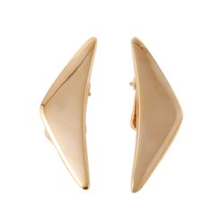 Hans Hansen 14KT Yellow Gold Clip-On Boomerang Earrings-#898