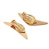 Image 2 : Hans Hansen 14KT Yellow Gold Clip-On Boomerang Earrings-#898