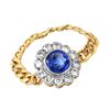 Image 2 : 14KT Yellow Gold Tanzanite and Diamond Ring-#1765