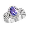 Image 1 : NEW 18KT White Gold Tanzanite and Diamond Ring-#2002