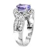 Image 2 : NEW 18KT White Gold Tanzanite and Diamond Ring-#2002