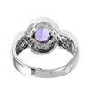 Image 4 : NEW 18KT White Gold Tanzanite and Diamond Ring-#2002
