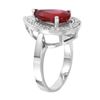Image 2 : 14KT White Gold Ruby and Diamond Ring-#1512