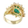 Image 4 : 14KT Yellow Gold Emerald and Diamond Ring-#1523