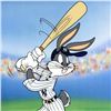 Image 2 : Bugs Bunny at Bat for the Yankees Limited Edition Sericel by Looney Tunes with the MLB Logo and Yank