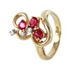 Image 1 : 14KT Yellow Gold Ruby and Diamond Ring-#507