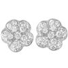 Image 1 : Platinum and 18KT Yellow Gold Diamond Stud Earrings-#283