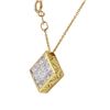 Image 2 : 14KT Yellow Gold Diamond Pendant and Chain-#470