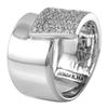 Image 3 : 14KT White Gold Diamond Ring-#20