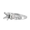 Image 3 : Platinum Semi-Mounting Mixed Diamond Engagement Ring-#1809