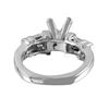 Image 4 : Platinum Semi-Mounting Mixed Diamond Engagement Ring-#1809