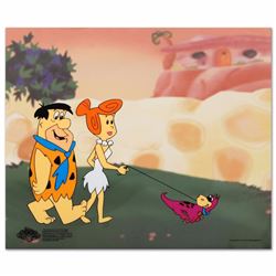 The Flintstones Walking Dino Limited Edition Sericel from the Popular Animated Series The Flintstone