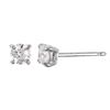 Image 2 : 14KT White Gold Diamond Stud Earrings-#1640