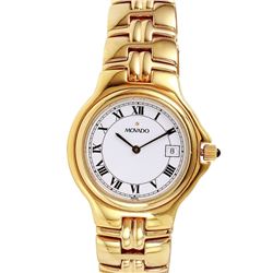 Movado Men's Gold Plated Watch With Date-#1373