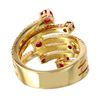 Image 4 : 14KT Yellow Gold Ruby and Diamond Ring-#2086-10