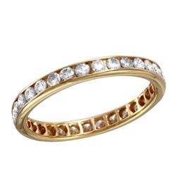 14KT Yellow Gold Eternity Ring-#1757