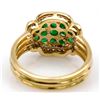 Image 4 : 14KT Yellow Gold Emerald and Diamond Ring-#51