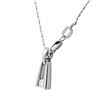 Image 1 : 18KT White Gold and Platinum Diamond Pendant and Chain-#2310