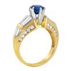 Image 3 : 14KT Yellow Gold Sapphire and Diamond Ring-#124