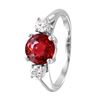 Image 1 : 14KT White Gold Tourmaline and Diamond Ring-#1566