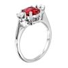 Image 2 : 14KT White Gold Tourmaline and Diamond Ring-#1566