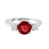 Image 3 : 14KT White Gold Tourmaline and Diamond Ring-#1566