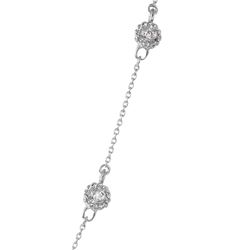 14KT White Gold Topaz and Diamond Necklace-#2034-9