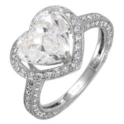 18KT White Gold Diamond Engagement Ring-#1629