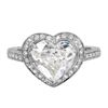 Image 4 : 18KT White Gold Diamond Engagement Ring-#1629