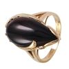 Image 1 : 14KT Yellow Gold Onyx Ring-#1120