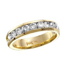 14KT Yellow Gold Diamond Wedding Band-#2305