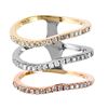 Image 3 : 10KT White and Yellow Gold Diamond Ring-#2104