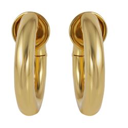 Pomellato 18KT Yellow Gold Hoop Earrings-#506