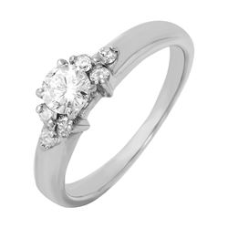 Platinum Diamond Engagement Ring-#503