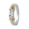 Image 1 : 14KT Yellow and White Gold Diamond Ring-#476