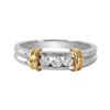 Image 2 : 14KT Yellow and White Gold Diamond Ring-#476