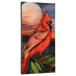 Cardinal Moon Limited Edition Giclee on Gallery Wrapped Canvas by Martin Katon, Numbered and Hand Si