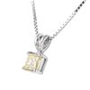 Image 2 : 14KT White Gold Diamond Pendant and Chain-#871