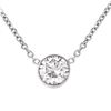 Image 1 : 14KT White Gold Diamond Necklace-#1620
