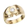 Image 1 : 14KT Yellow Gold Diamond Ring-#1830