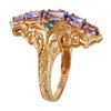 Image 2 : 14KT Yellow Gold Tanzanite, Sapphire and Diamond Ring-#1265